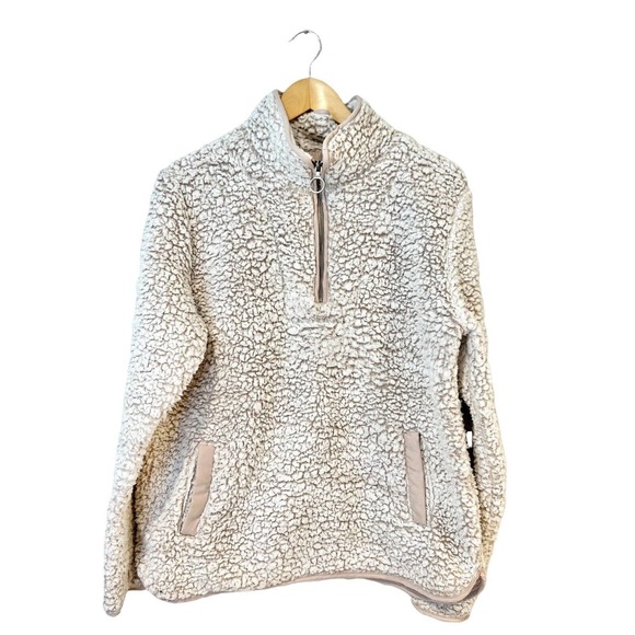 Thread And Supply Jackets & Blazers - Thread and Supply Womens Fleece Pullover Beige Size Medium